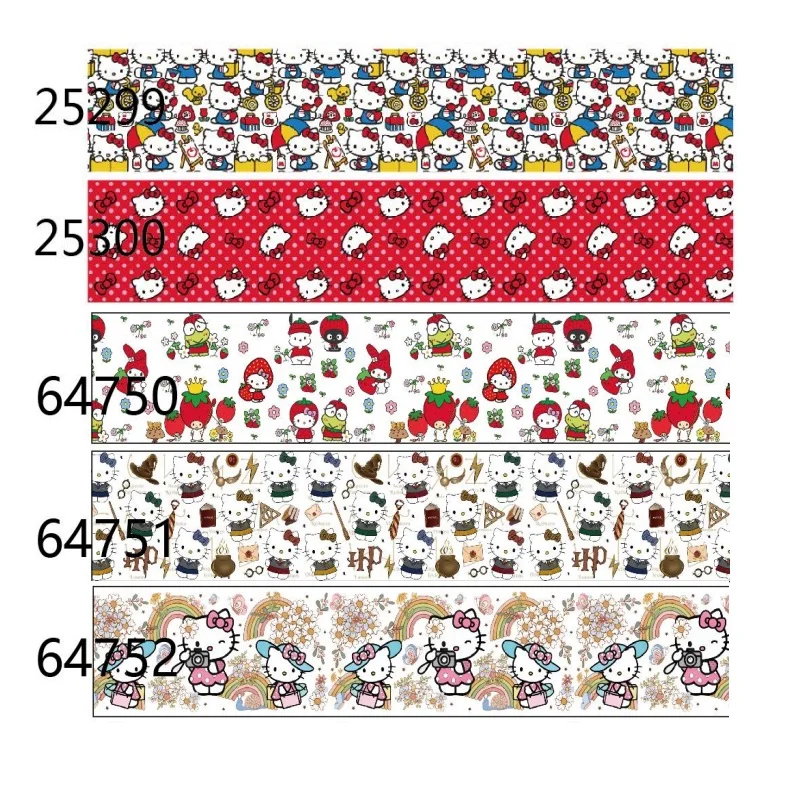 

Корсажная лента Hello Kitty, 10 ярдов, 38 мм, для бантов, Швейные аксессуары, материал ручной работы