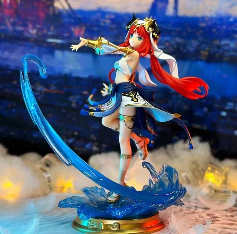 

Handmade Genshin Impact Nilu Goddess Of Flowers 27cm Pvc Anime Girls Animation Model Games Peripheral Tabletop Decorations Toy