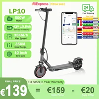AOVOPRO LP10 500W Scooter électrique 42V 10.5Ah 35 KM/H 35KM longue portée 10 pouces avec Absorption des chocs scooter pliable intelligent 1
