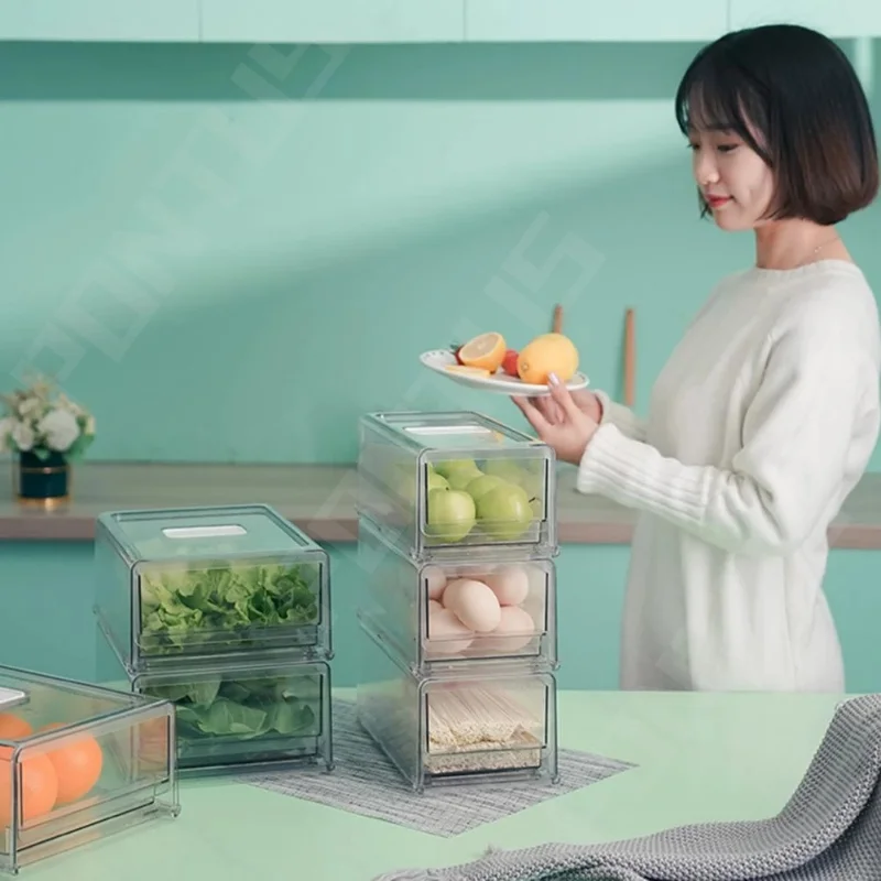 Refrigerator Drawer Storage Box for Fruits and Vegetables