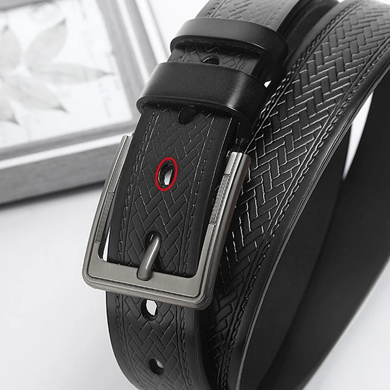 VOOTHOST Men Alloy Buckle Fashion Versatile Jeans Belt Casual Business Simple Style Black Brown Coffee Leather Waist Belt VA068_viptrois.com