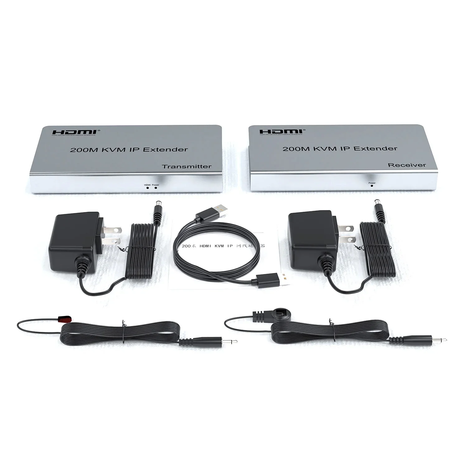 Estensore KVM Over IP 200M - Trasmette HDMI, USB, Audio Fino A 200m Via Cavo Di Rete (TX+RX)