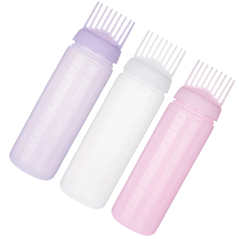 

3 Pcs Hair Dyeing Tool Root Bottle Applicator for Oil Multifunction Tools Coloring Ldpe