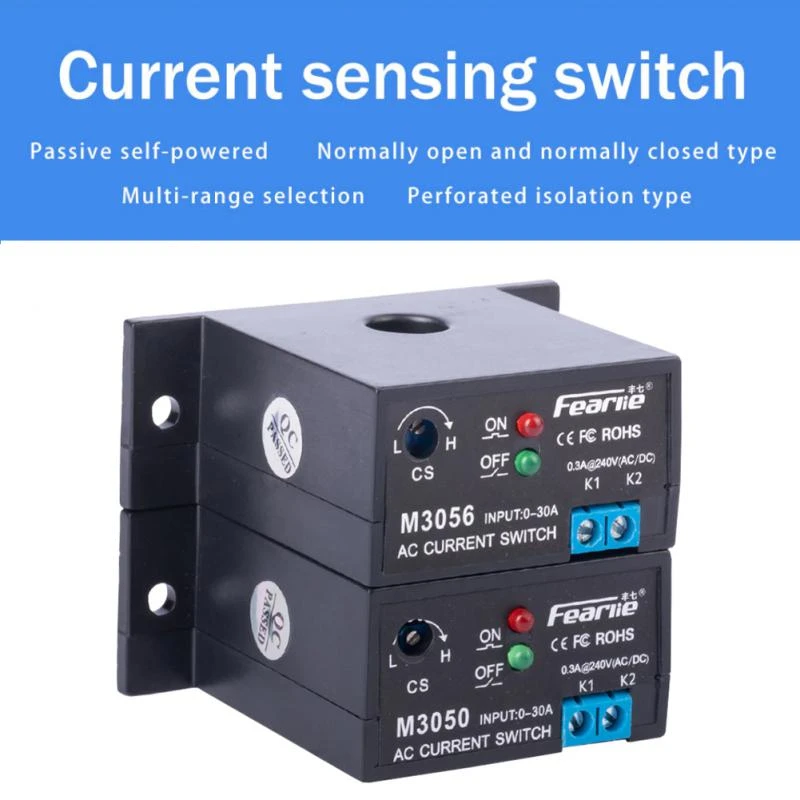 Current Detection Switch 0.2-30A Induction Relay AC Linkage Electrical Equipment PLC Signal Over Limit Closed Mutual Inductor