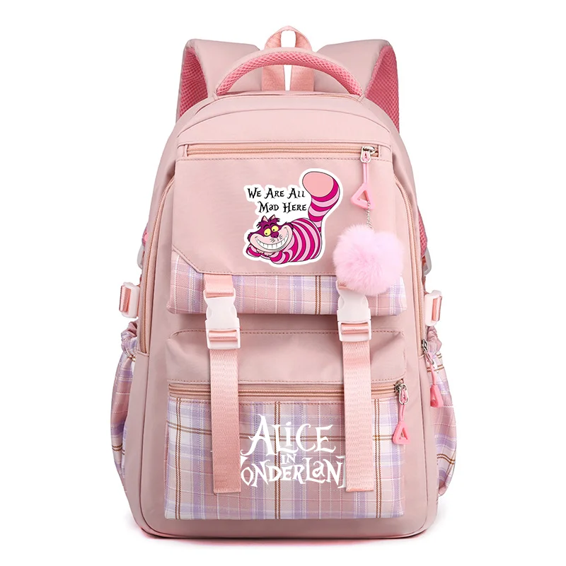 

Alice in Wonderland Women's Backpack Boys Girls Bookbag Bag Student Teenager Children Knapsack Schoolbag Rucksack Mochila