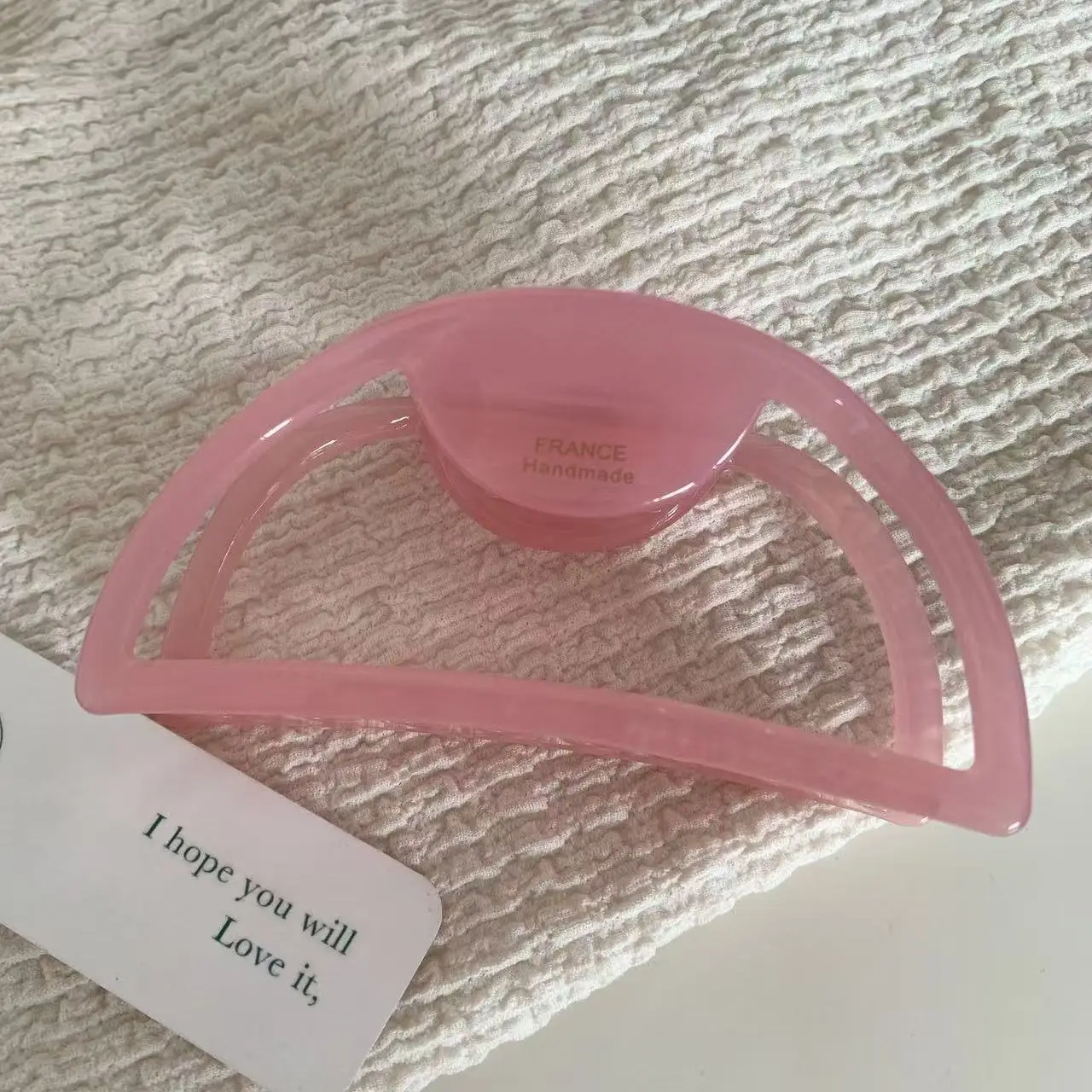 1 Stück Frankreich große hohle halbrunde Haargreifer Essigsäure Haargreifer Clip Clip Hai Clip Haarschmuck – Detail 8