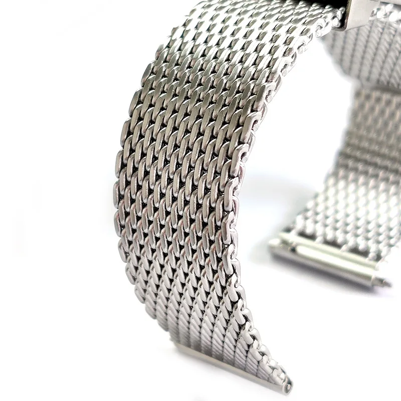 Elegant Stainless Steel Milanese Mesh Watch Strap with Magnetic Clasp