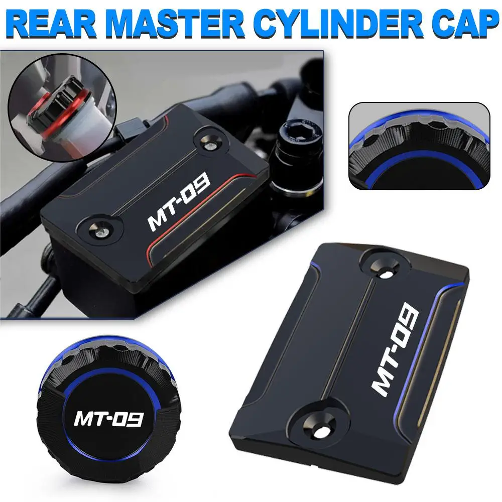 

Motorcycle MT 09 Accessories CNC Rear Brake Fluid Cylinder Master Reservoir Cover Oil Cap For YAMAHA MT09 MT-09 2018 2019 2020
