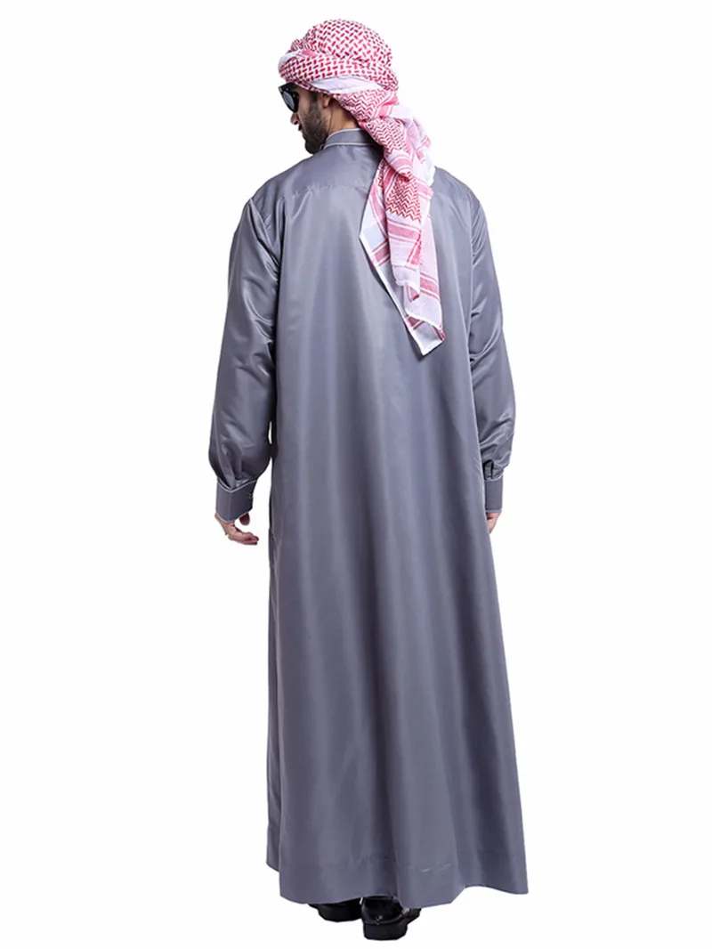 The New Muslim Arab Middle East Men \'s Robes With Embroidery Male Traditional Clothing Four Season Can Wear Easy To Clean