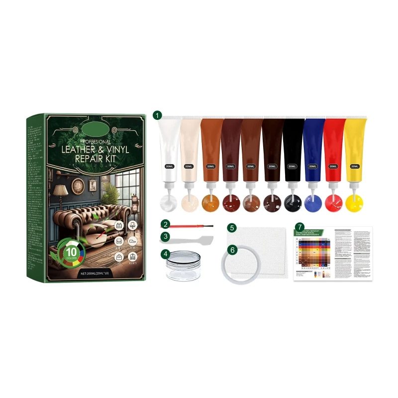 Leather Repair Color Restorer For Furniture Car Upholstery Care Scratch Repair