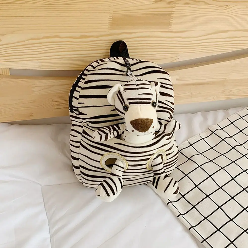 Plüsch-Rucksack Für Kleinkinder Ab 2 Jahren – Zoo-Tier-Design, 26,5 X 24 X 10,5 Cm