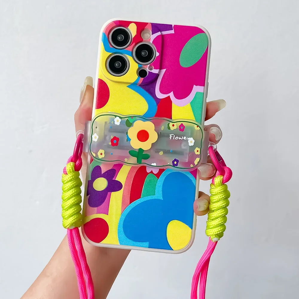 Versatile Crossbody Lanyard Back Clip Cover with Bracket Chain