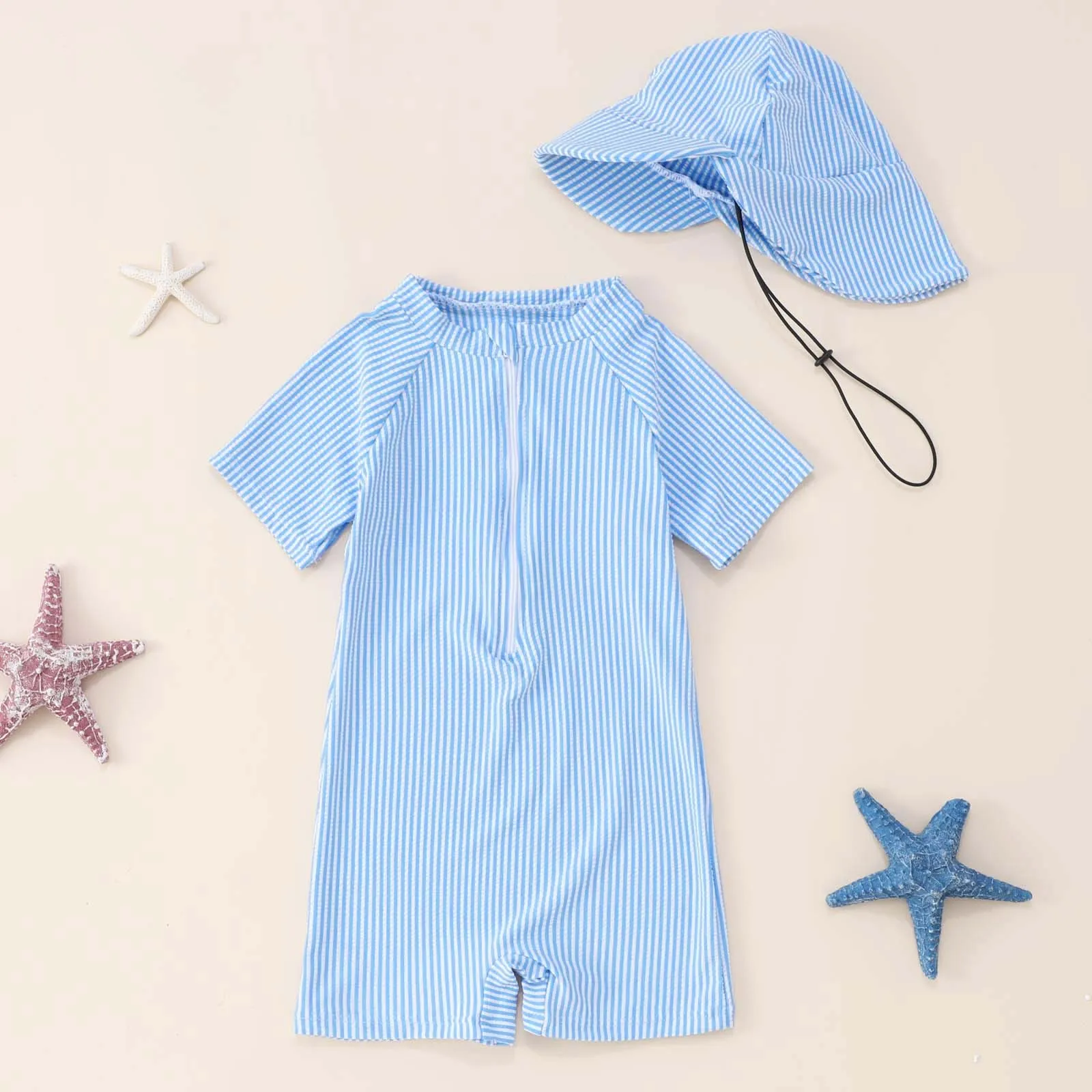 Infant Boy Swimwear, With Hat 2