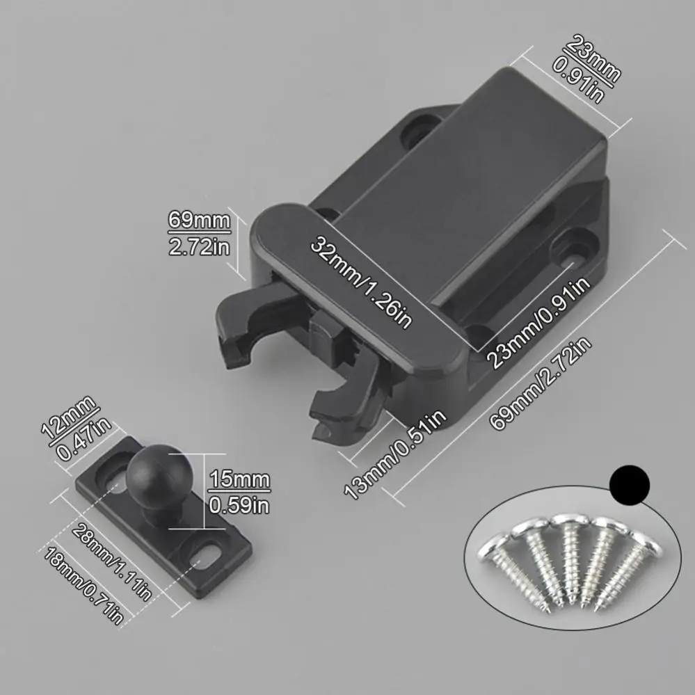 Non-magnetic Handle Free One Touch Opening Latch Drawer Cabinet Hardware Cabinet / Bedroom 1 Piece door latch,cabinet latch