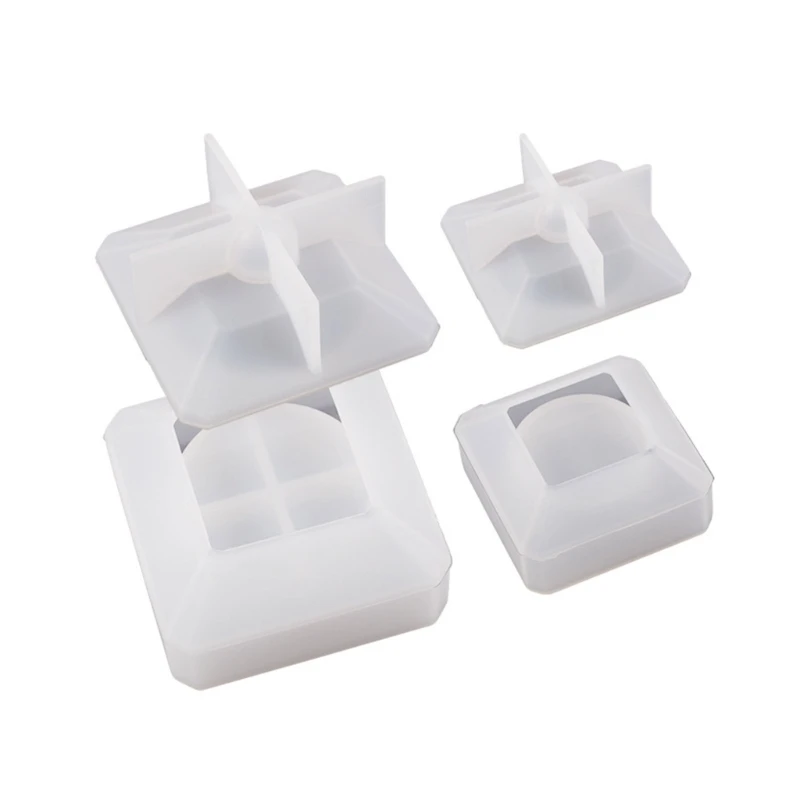 Epoxy Resin Mold Jewelry Box Molds Square Shaped Storage Container Moulds Dropship durable epoxy resin molds keychain pendant mold flower unique jewelry pendant mould for diy jewelry hand making dropship