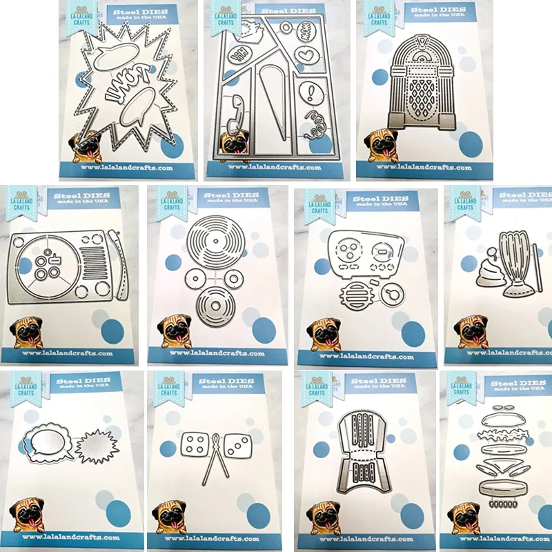

Retro Turntable Records Comic Book Hamburger Metal Cutting Dies Stamps Stencil Diy Scrapbooking Paper Handmade Album Greeting