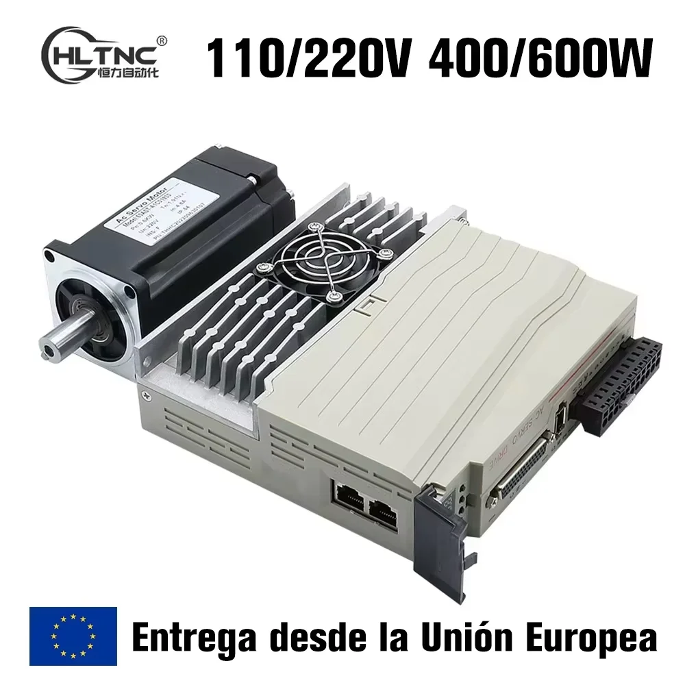 Kit de Motor Servo HLTNC 60 AST 400W 1.3N 600W 1.9N 110/220V con Codificador Absoluto Magnético de 17 bits + Controlador T3D 15A para Grabador CNC
