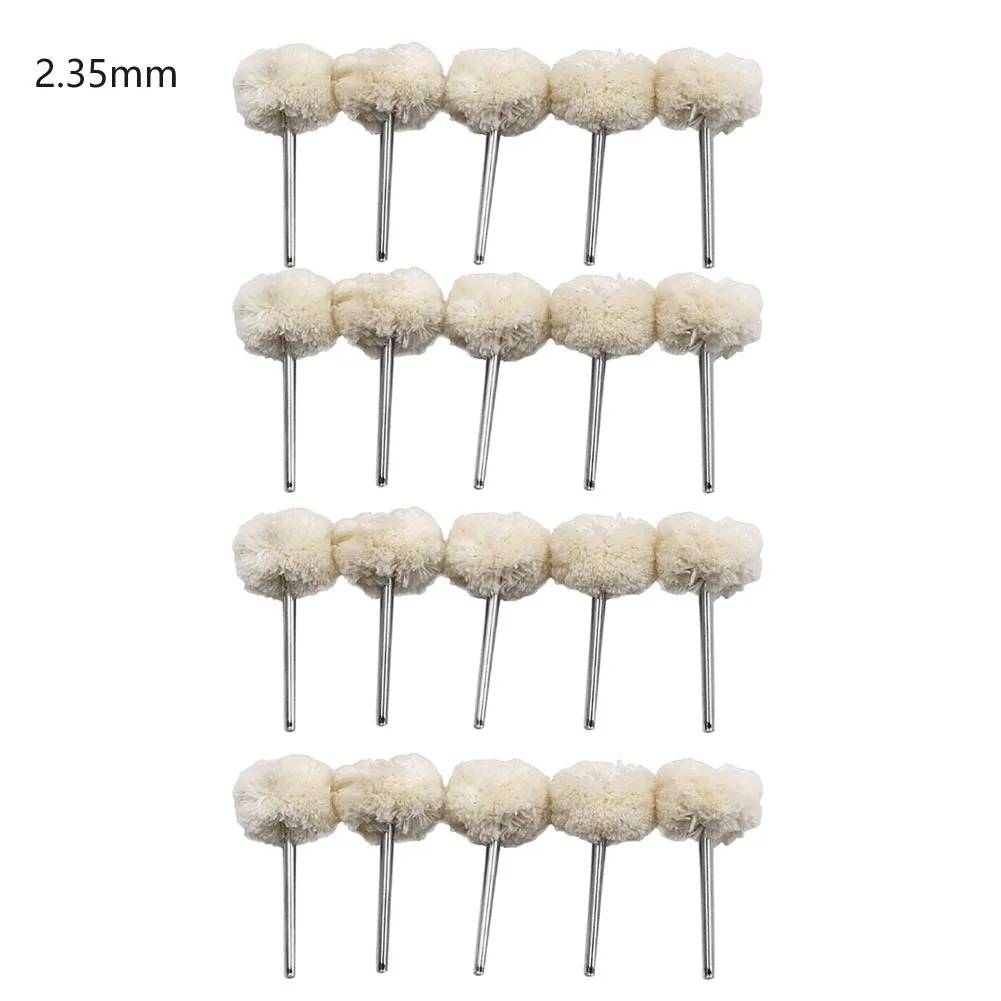 

20pcs Wool Polishing Brush Grinding Buffing Polisher Brushes Wheel Latch Type Rotary Abrasives Tool Accessories