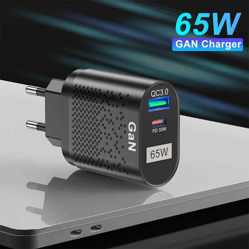 65w Gan Charger Tablet Laptop Fast Charger Type C Pd Quick Charger