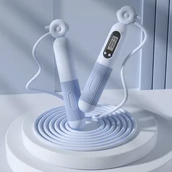 Advanced Digital Countdown Skipping Rope for Enhanced Fitness and Fat Burning (Blue)