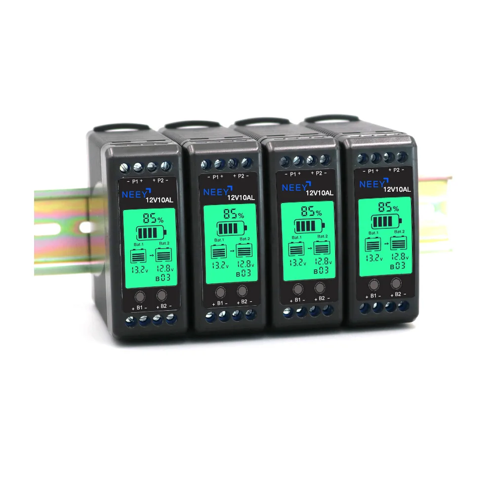 배터리 이퀄라이저 LCD 다중 병렬 연결 레일 전압 밸런서, 납산 배터리 디스플레이 테스터, 24V 36V LCD, 12V10A