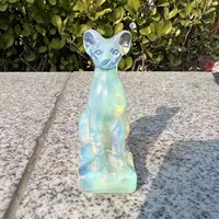 cut Natural opal  cat  home decoration  for gift 1