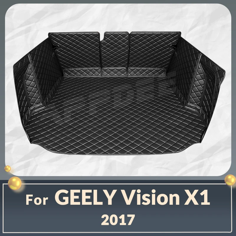 

Auto Full Coverage Trunk Mat For GEELY Vision X1 SUV 2017 Car Boot Cover Pad Cargo Liner Interior Protector Accessories