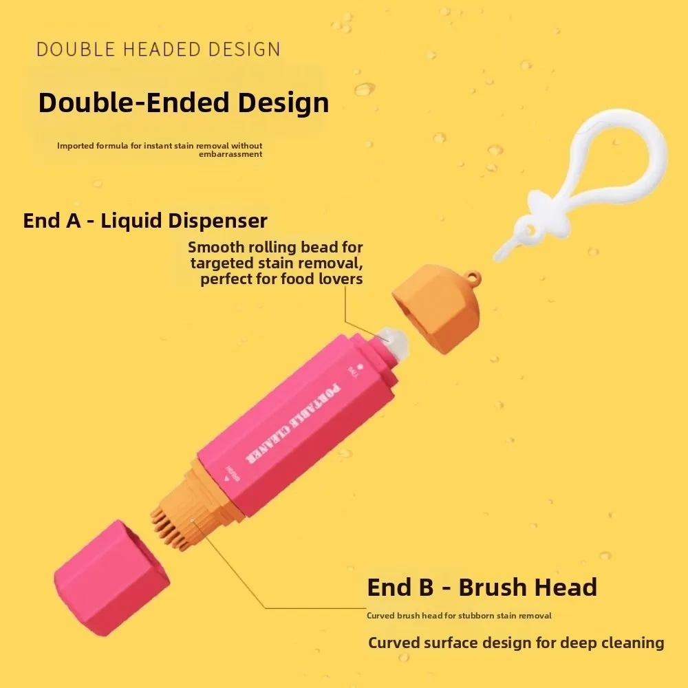 Hot 15ml Stain Remover Pen Instant Double Head Oil Remover Stick Portable With Brush Head Water-free Stain Remover Clothes Care