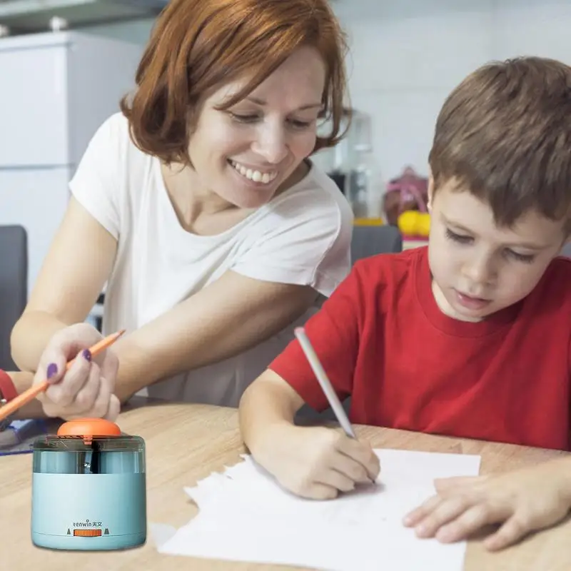 USB 전원 전기 연필 샤프너, 컬러 연필용 휴대용 샤프너, 배터리 작동, 반자동 절약 노력