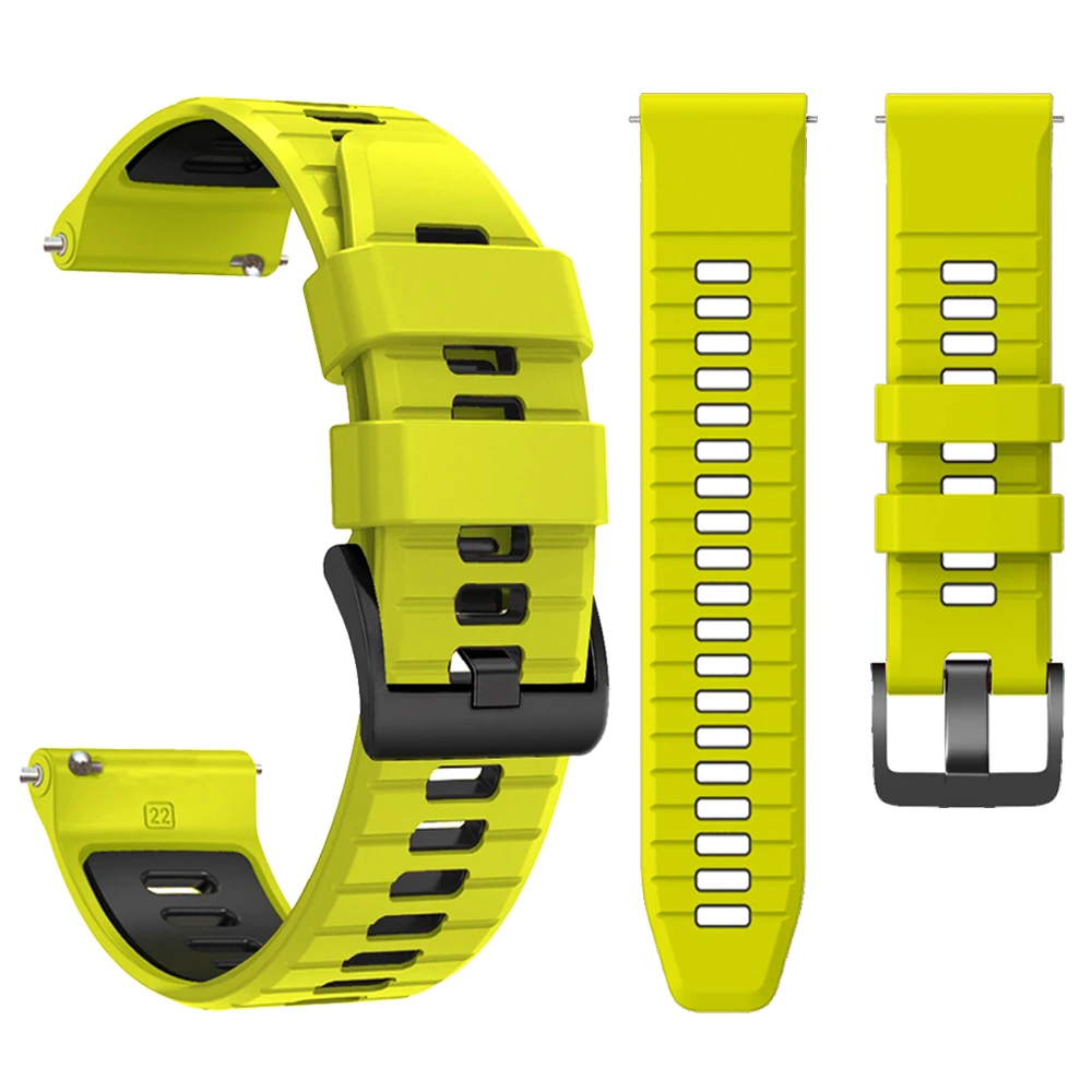22mm Sport Watchband - Silicone Bracelet, Adjustable Strap Replacement