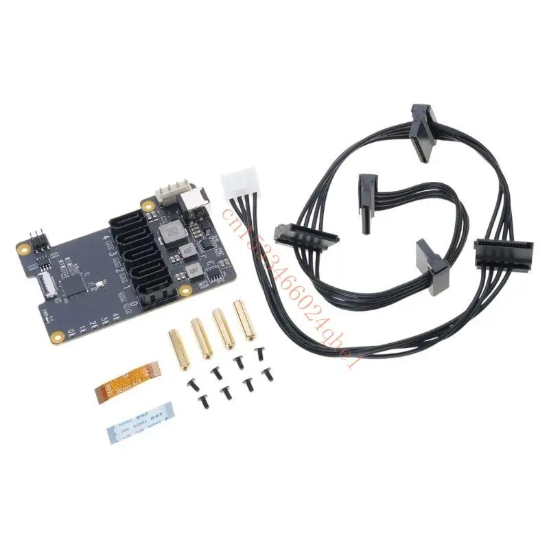 RPi 5 5B용 X1009 PCIe-5포트 HDD 확장 보드, 고용량 X5QC
