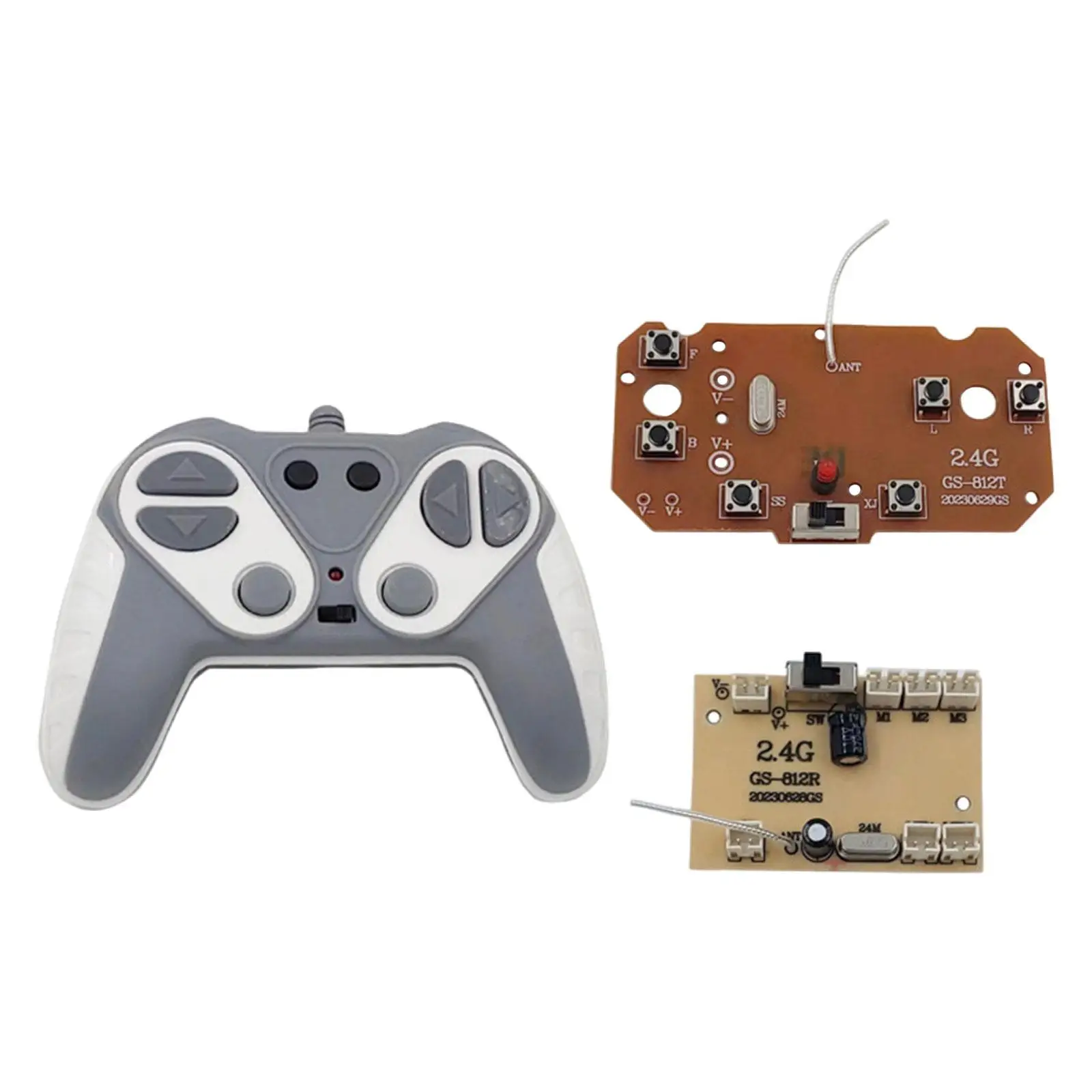 Kit émetteur récepteur RC 6CH 2.4G complet pour modification de voiture, télécommande et récepteur côte à côte