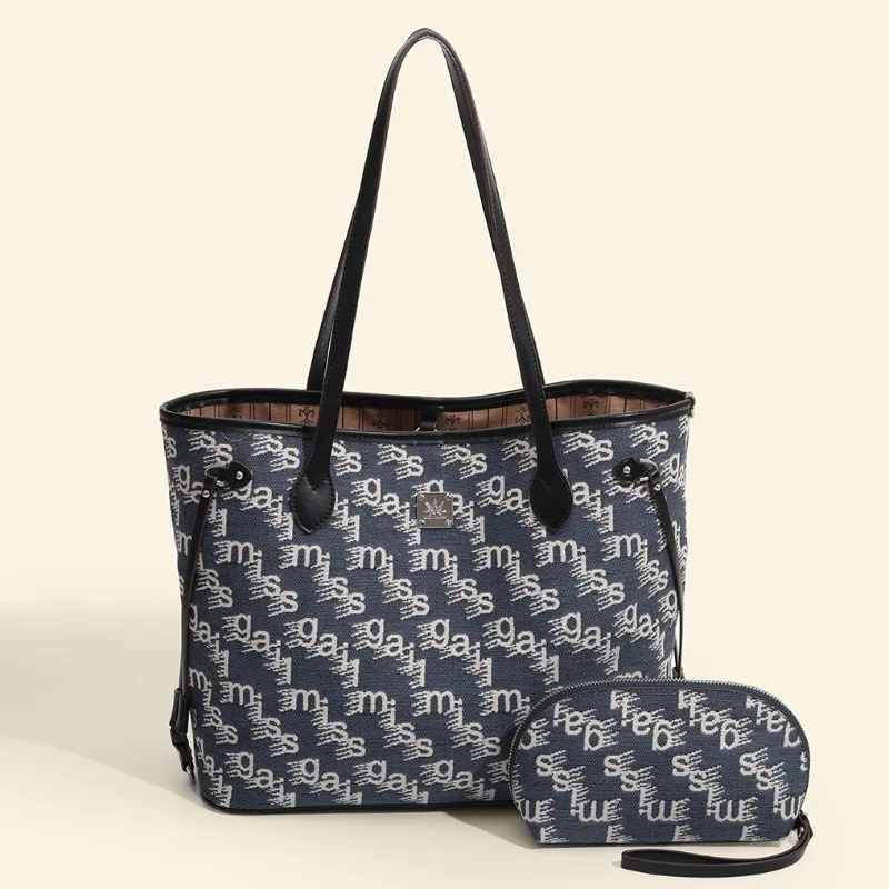 

Vintage Print Totes for Women 2024 High Capacity Office Lady Shoulder Bag All Match Winter Elegant Underarm Bag Popular Сумка