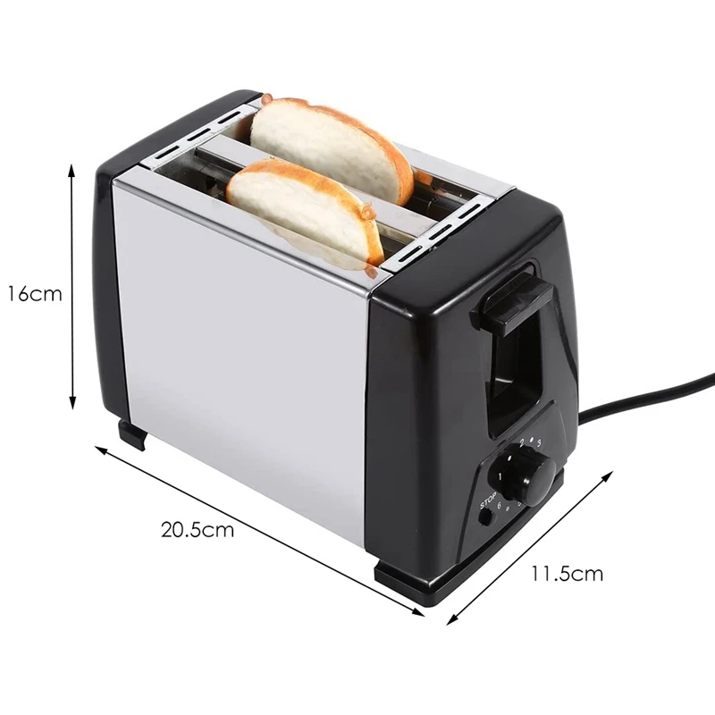 Toaster 2 Slice Stainles Steel Bread Extra Wide Slot Compact Toasters,Electrical  Small Bread Machine For Waffles - AliExpress