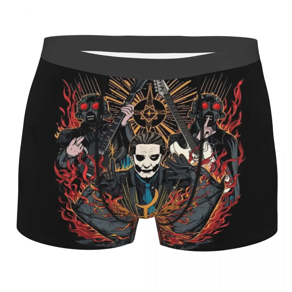 

Happy Funny Rock Band Ghost BC Man's Boxer Briefs Highly Breathable Underpants Top Quality Print Shorts Birthday Gifts