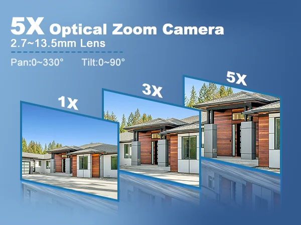 Anpviz Smart 4k 8MP POE IP PTZ Camera 5X Optical Zoom Audio Camera IR 30m Outdoor Security Protection Human Vehicle Detection