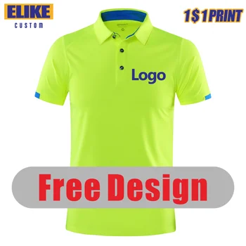 Polo sportiva traspirante ad asciugatura rapida Elike Logo personalizzato Stampa Ricamo Design Gruppo aziendale Marchio 8 colori Top S-4xl 2024