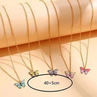 5 Pcs Fashion Boho Colorful Butterfly Necklaces Set for Women Korea Style Pendant Necklace Cute Jewelry Gift Wholesale 2024 New - Image 6