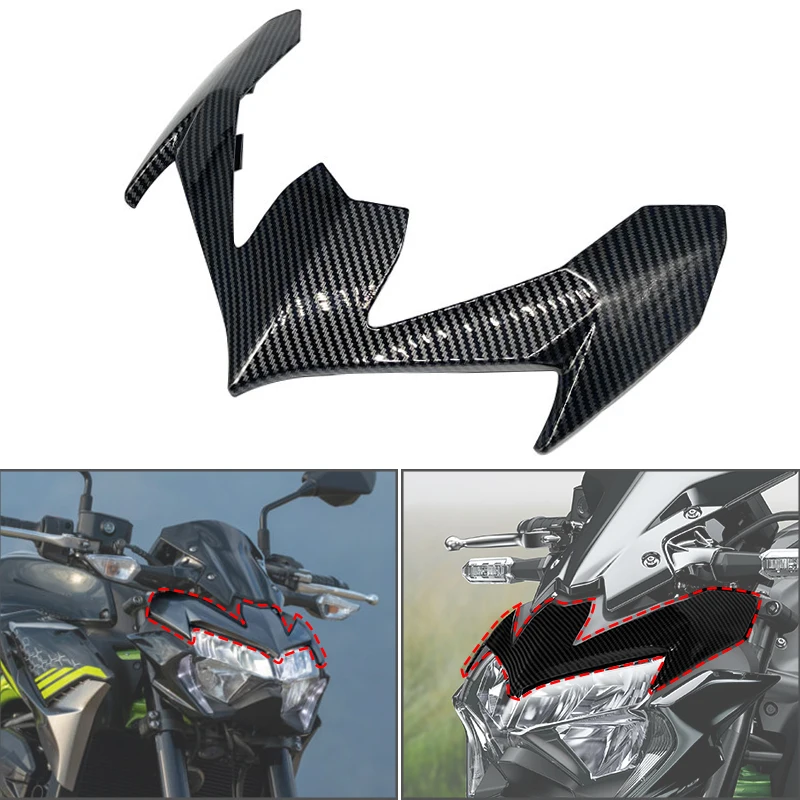 New Fit for Kawasaki Z900 2020-2023 Motorcycle Front Headlight Upper  Fairing Cover Headlamp Beak Nose Extension Cowl Accessories