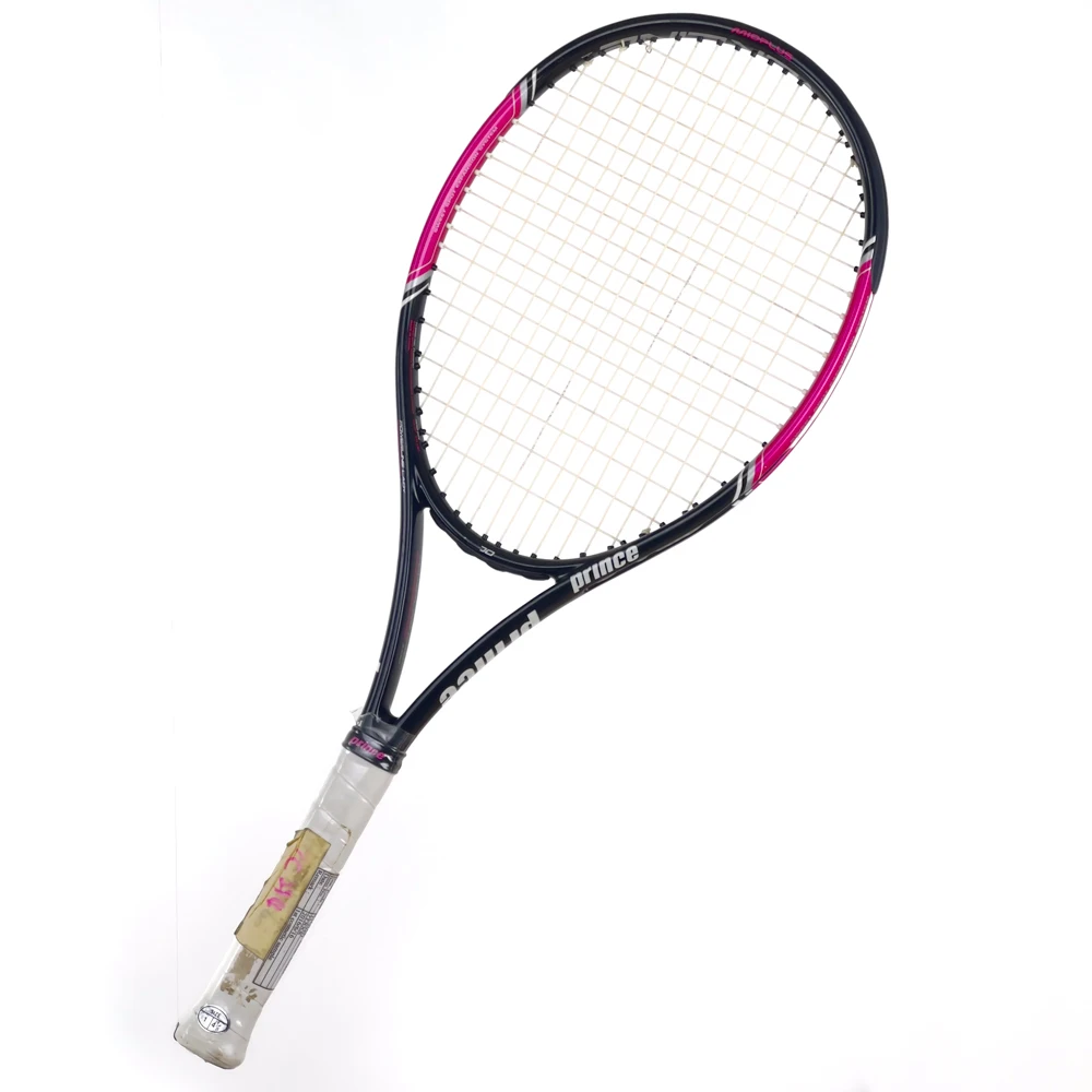 

CARBON FIBRE TENNIS RACKET PRINCE POWER LINE LADY 1# 100 sq 68.6cm 34.5cm 16x18 285g pink black