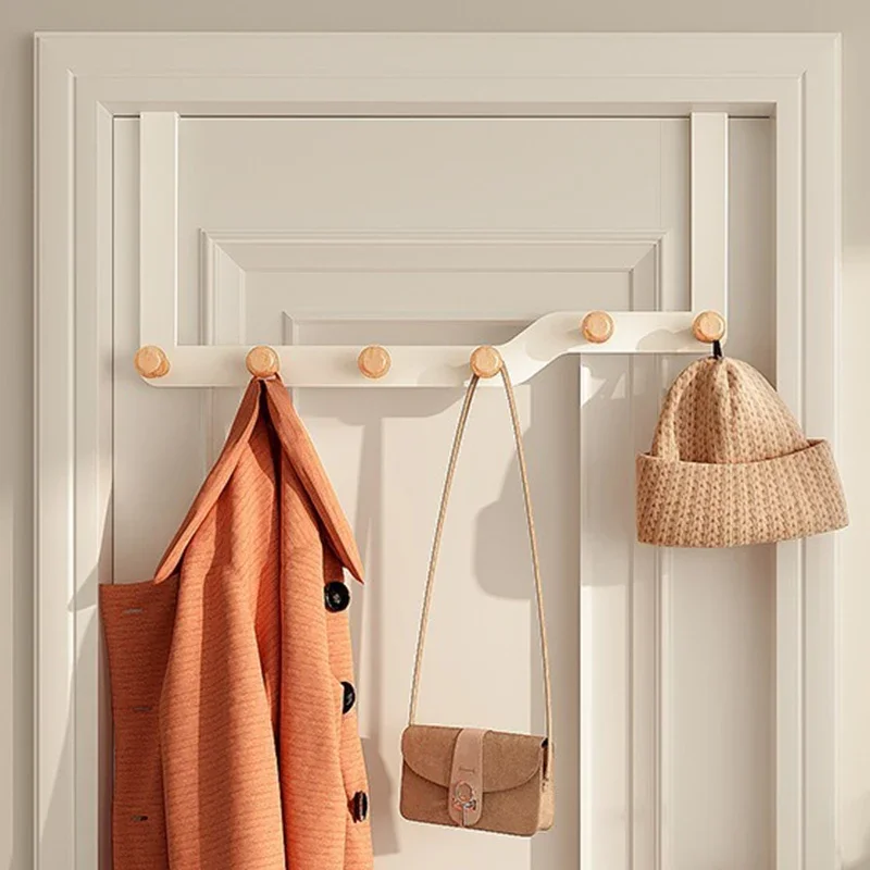 Metal Door Hooks Without Drilling Coat Racks Modern Clothes Hanger Room Accessories Hat Organization Useful Objects Home