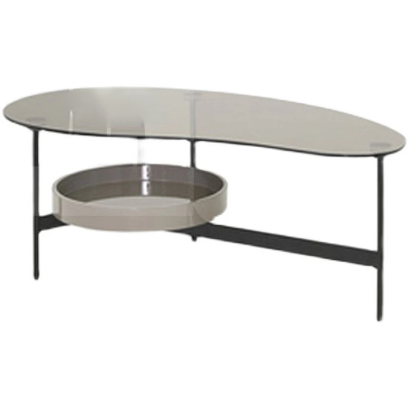 

Современный журнальный столик zq Nordic из закаленного стекла, журнальный столик, серый стеклянный чайный столик