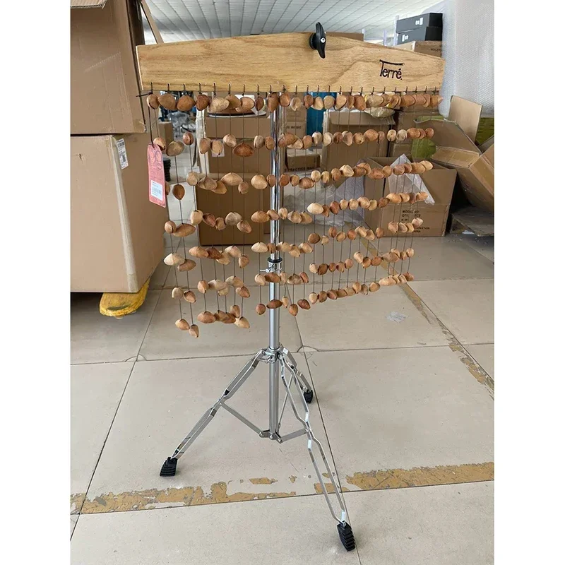 Sound Beam Bracket Nut Shell Bells Stand Hanging Wind Chimes Floor Standing Tripod Removable Performance Percussion Accessories