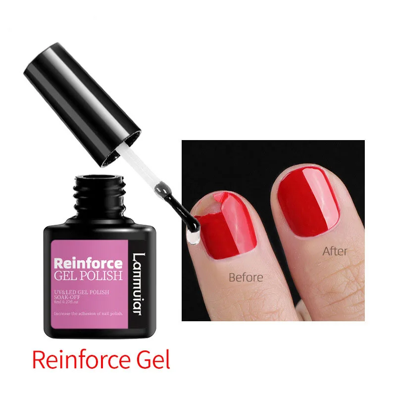 QI DUO No Wipe Top Base Coat Nail Gel Polish Design Enhancer Varnish Semi Permanent Soak Off UV LED Nail Art Tool