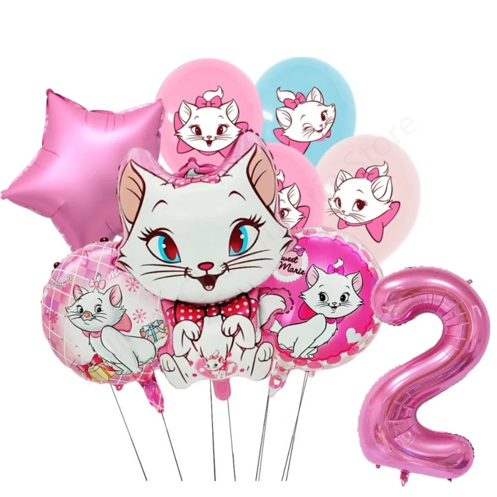 thumbnail image 1 of Decoración de fiesta de cumpleaños de Disney Marie Cat, vajilla desechable de Los Aristogatos, mantel de globo, suministros para fiesta de bebé, 1 of 5