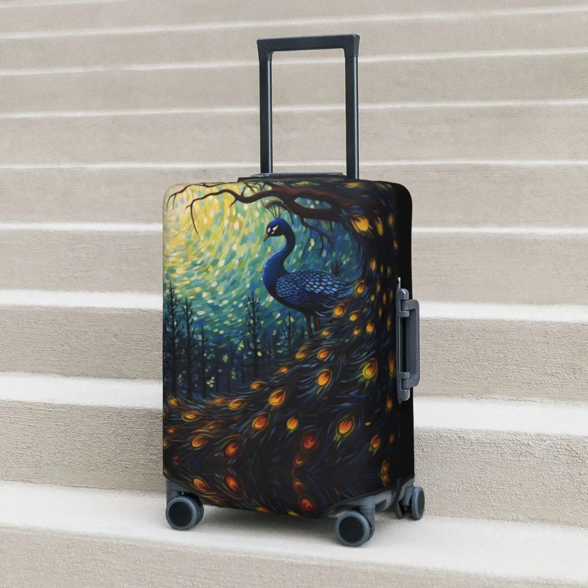 그림 공작 여행 가방 커버, 별이 빛나는 밤 크루즈 여행 보호, 휴가 탄성 수하물 액세서리 Best5 그림 공작 여행 가방 커버, 별이 빛나는 밤 크루즈 여행 보호, 휴가 탄성 수하물 액세서리 Best5