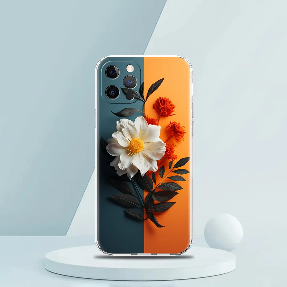 Sunflower Transparent Soft Phone Case - Floral Design Protective Shell Cover