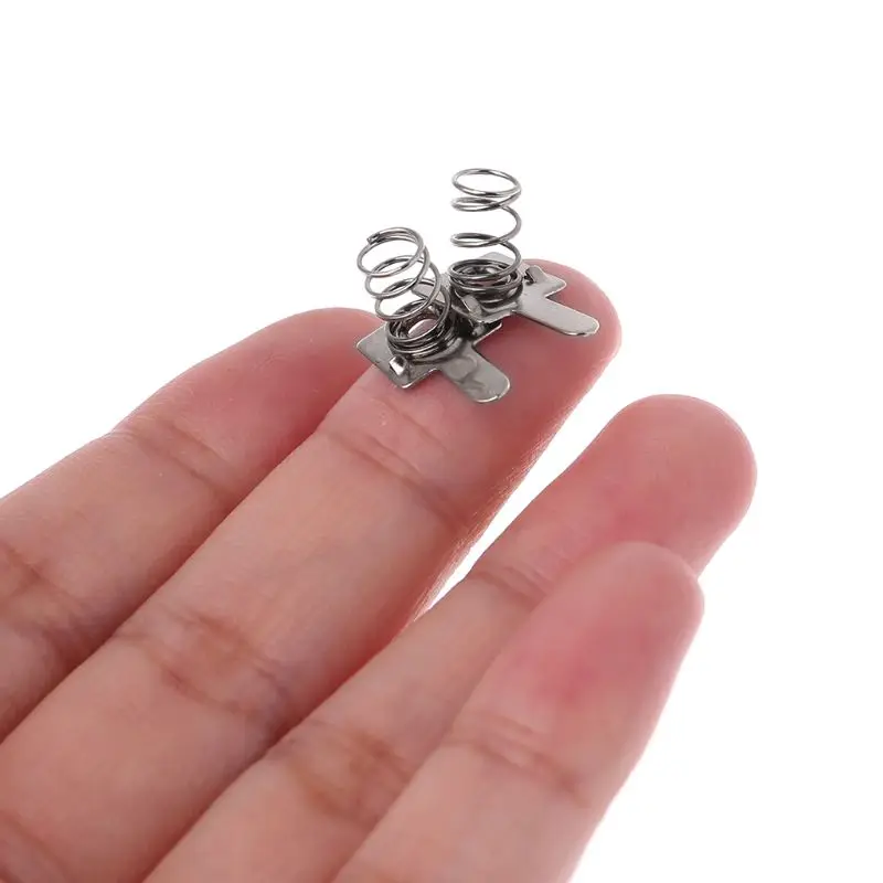 100 Pcs AA or AAA Battery Positive to Negative Conversion Spring Contact Plate