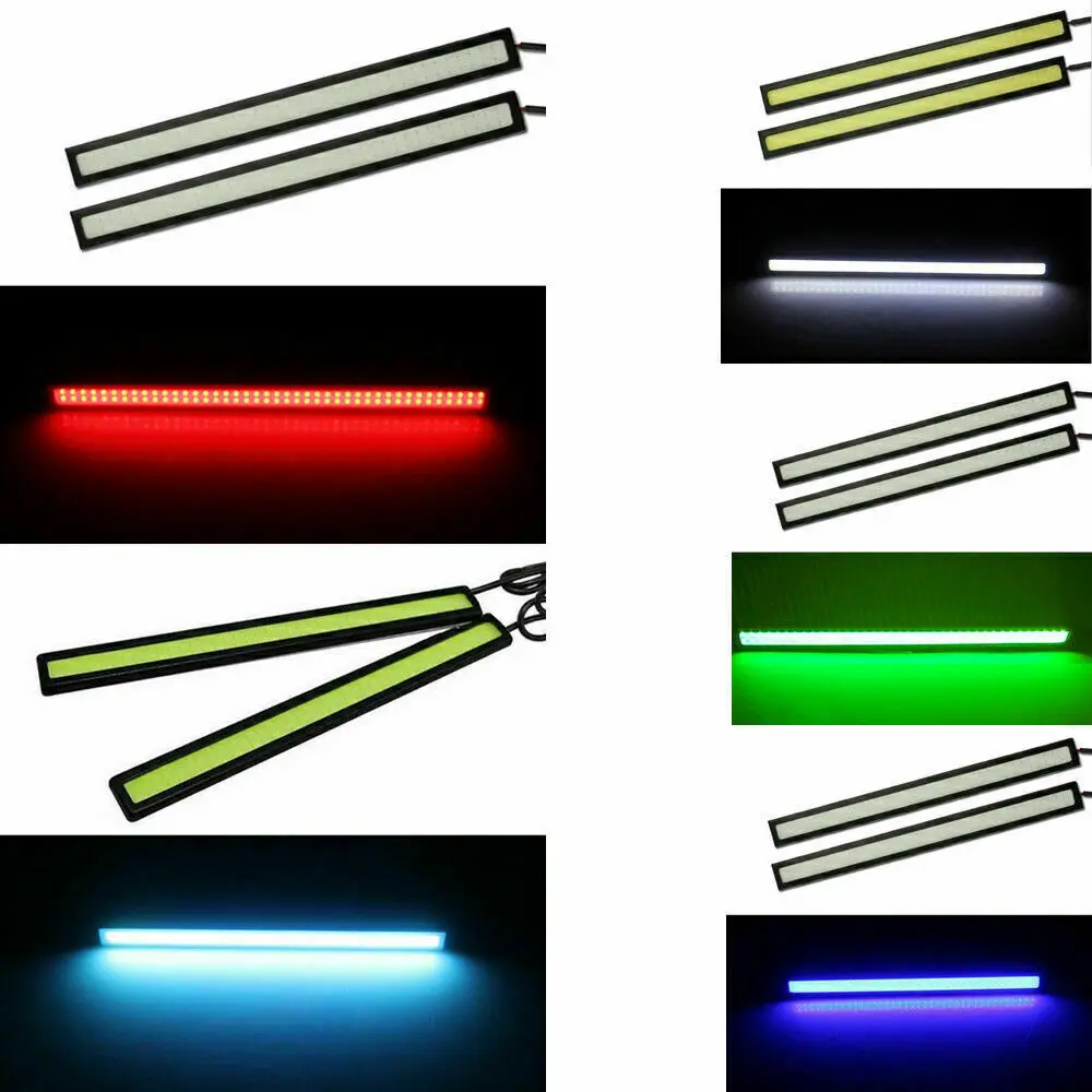 

2Pc LED Car Interior White Strip Lights Bar Lamp Car Van Caravan Boat 12V