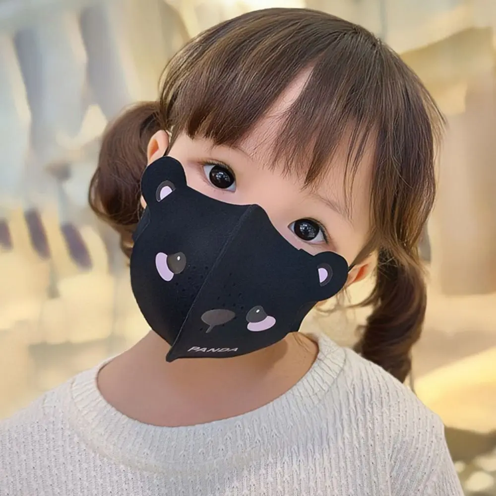 Cute Cartoon Kids 3D Mask Windproof Winter Warm Children's Mask Soft Breathable Printed Face Cover